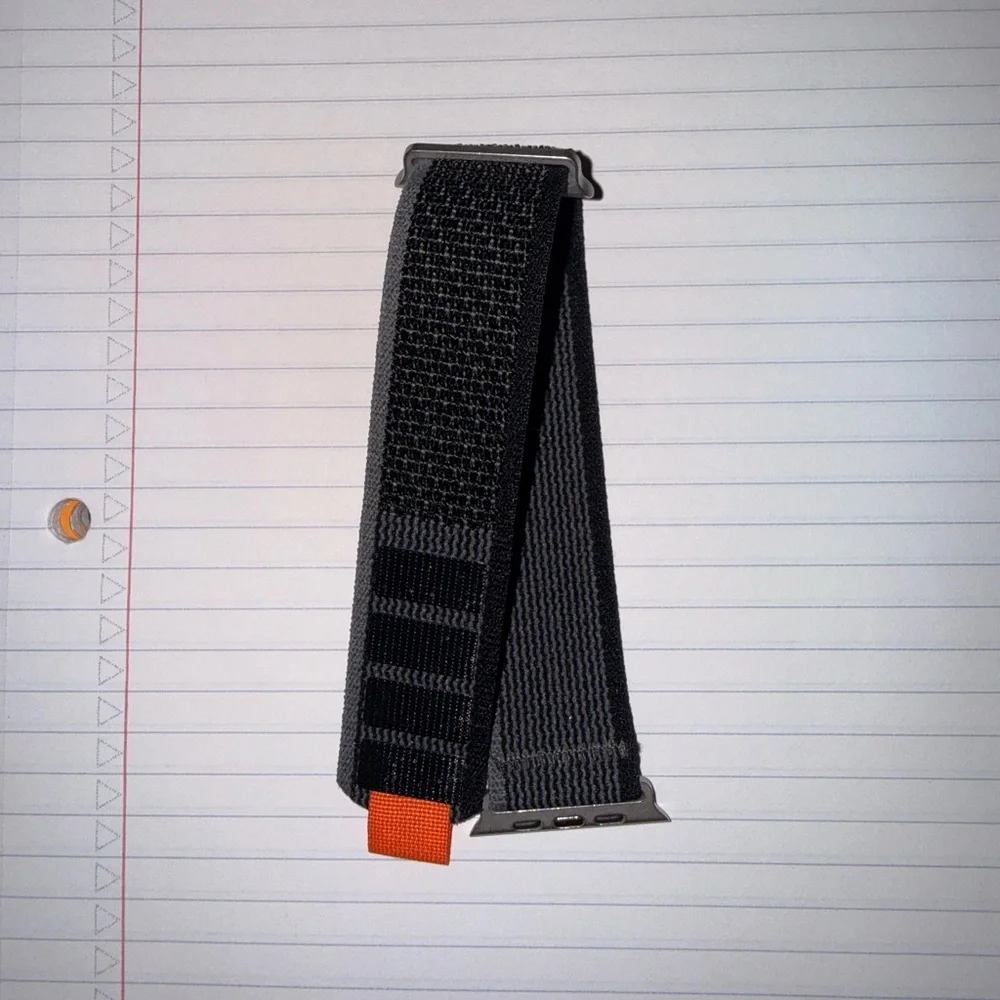 Apple Smartwatch Black and Orange Strap